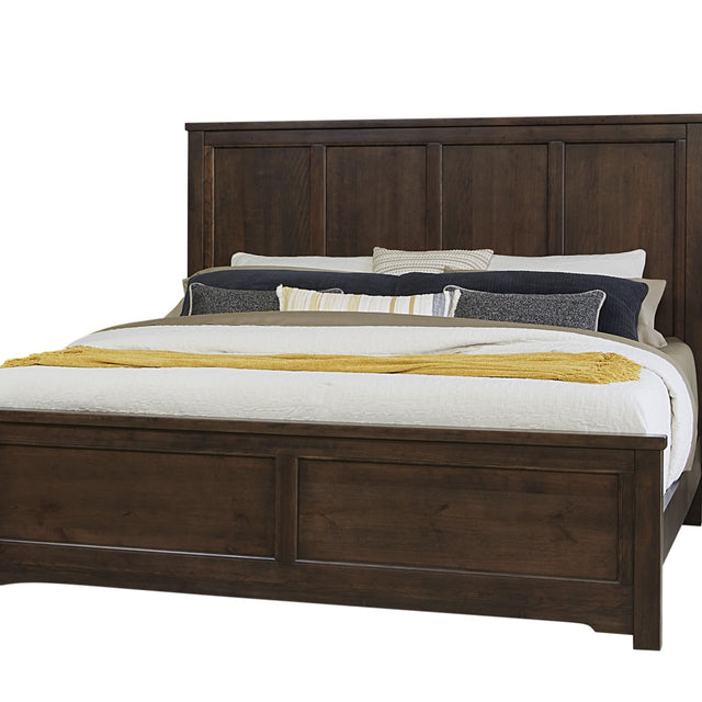 Vaughan-Bassett Crafted Cherry - Ben's 6 Panel Queen Bed - Dark Cherry