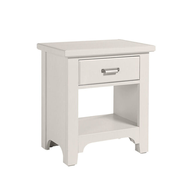 Vaughan-Bassett Bungalow - 1-Drawer Nightstand - Lattice (Soft White)