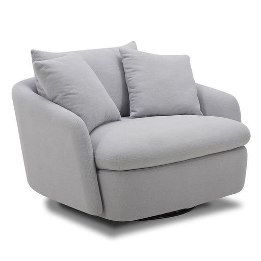 Parker House Boomer - Large Swivel Chair with 2 Pillows - Dame Dove Grey