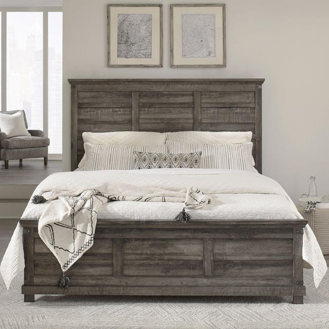 Liberty Lakeside Haven Opt Queen Panel Bed - Light Brown