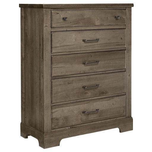 Vaughan-Bassett Cool Rustic - 5-Drawers Chest - Stone Grey