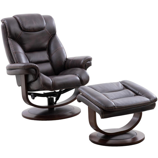 Parker House Monarch - Manual Reclining Swivel Chair and Ottoman - Truffle