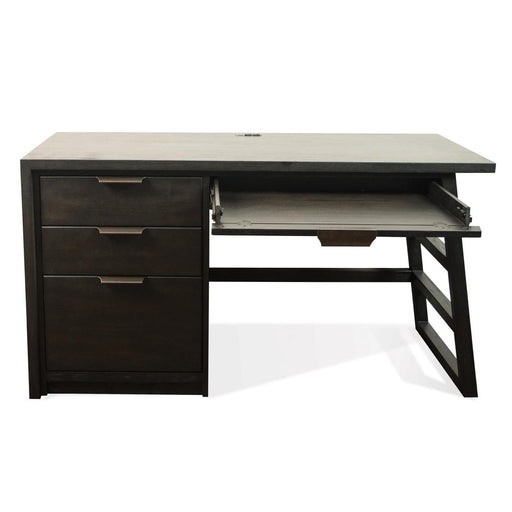 Riverside Furniture Perspectives - Single Pedestal Desk - Ebonized Acacia