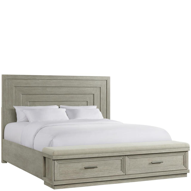 Riverside Furniture Cascade - King Upholstered Storage Bed - Dovetail