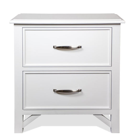 Riverside Furniture Talford - Cotton Two Drawer Nightstand - White