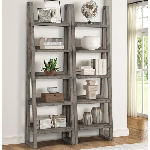 Parker House Tempe - Pair of Etagere Bookcases - Grey Stone