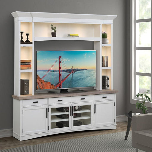 Parker House Americana Modern - TV Console with Hutch and LED Lights - Cotton