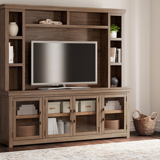 Ashley Boardernest - Brown - 85" TV Stand With Hutch