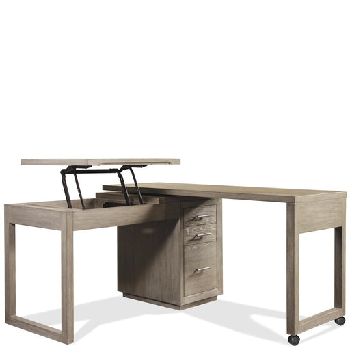 Riverside Furniture Prelude - Swivel Lift Top L-Desk - Light Brown