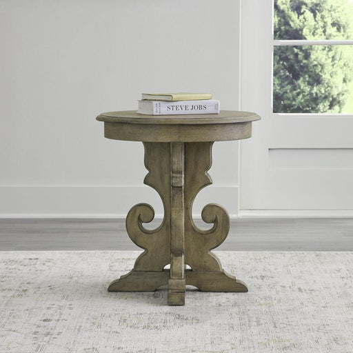 Liberty Furniture Magnolia Manor - Round End Table - Light Brown