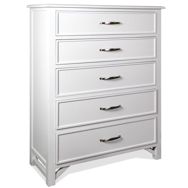 Riverside Furniture Talford - Cotton Five Drawer Chest - White