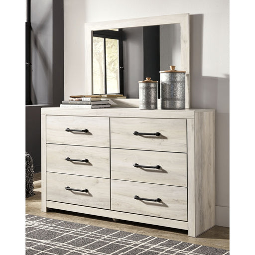 Ashley Cambeck - Whitewash - 8 Pc. - Dresser, Mirror, Full Panel Bed With Side Storage Drawers, 2 Nightstands