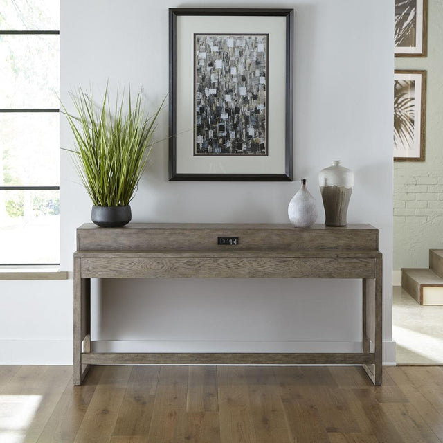 Liberty Bartlett Field Console Bar Table - Medium Gray