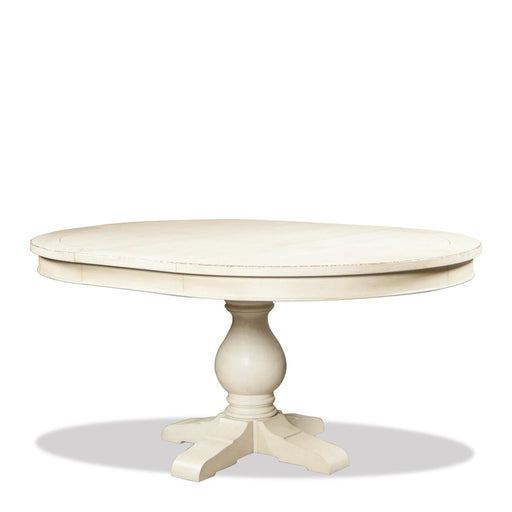 Riverside Furniture Aberdeen - Round Dining Table - Weathered Worn White