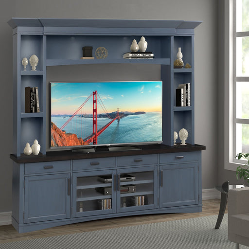 Parker House Americana Modern - TV Console with Hutch and LED Lights - Denim