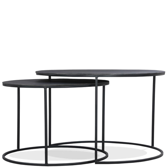 Riverside Furniture Declan - Round Nesting Coffee Table - Black