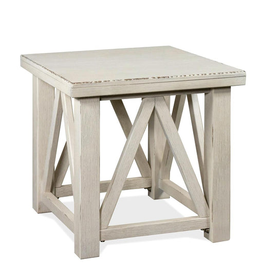 Riverside Furniture Aberdeen - End Table - Weathered Worn White