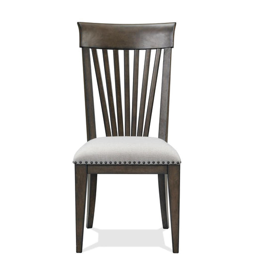 Riverside Furniture Forsyth - Upholstered Slat-Back Side Chair (Set of 2) - Toasted Peppercorn