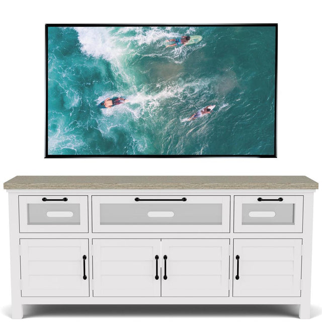 Riverside Furniture Cora - Entertainment Console - Cloud / Fog