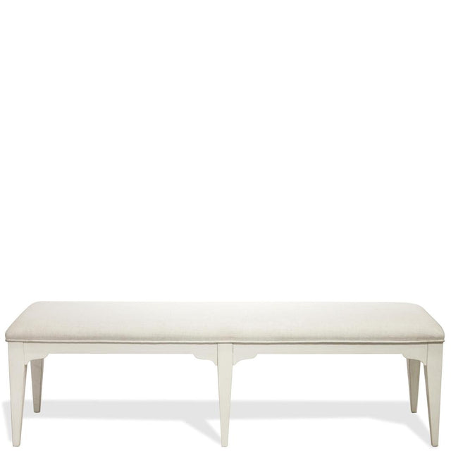 Riverside Furniture Myra - Upholstered Dining Bench - Paperwhite