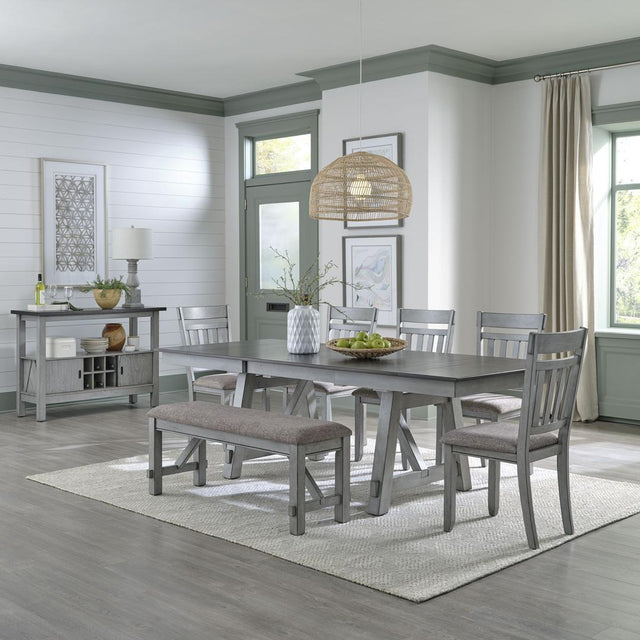 Liberty Furniture Newport - 6 Piece Trestle Table Set