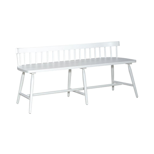 Liberty Palmetto Heights Low Back Spindle Bench - White