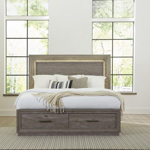 Liberty Furniture Horizons - Queen Storage Bed - Gray
