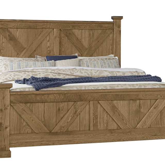 Vaughan-Bassett Yosemite - California King X Bed With X Footboard - Light Brown