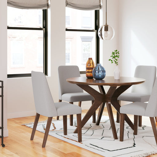 Ashley Lyncott - Brown / Gray - 5 Pc. - Dining Room Table, 4 Side Chairs