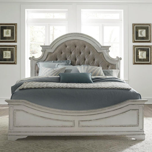 Liberty Furniture Magnolia Manor - King California Upholstered Bed - White