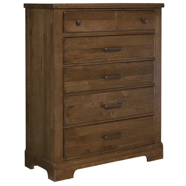 Vaughan-Bassett Cool Rustic - 5-Drawers Chest - Amber