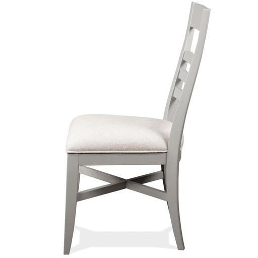 Riverside Furniture Osborne - Upholstered Ladderback Side Chair (Set of 2) - Gray Skies