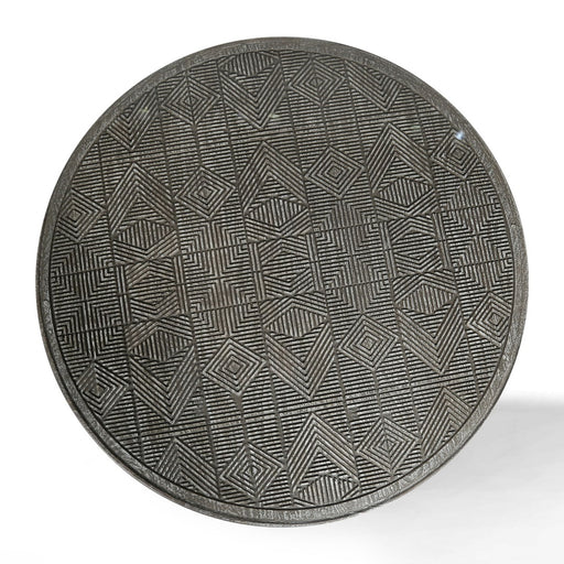 Parker House Crossings Serengeti - Round Cocktail Table with Glass Top - Sandblasted Fossil Grey