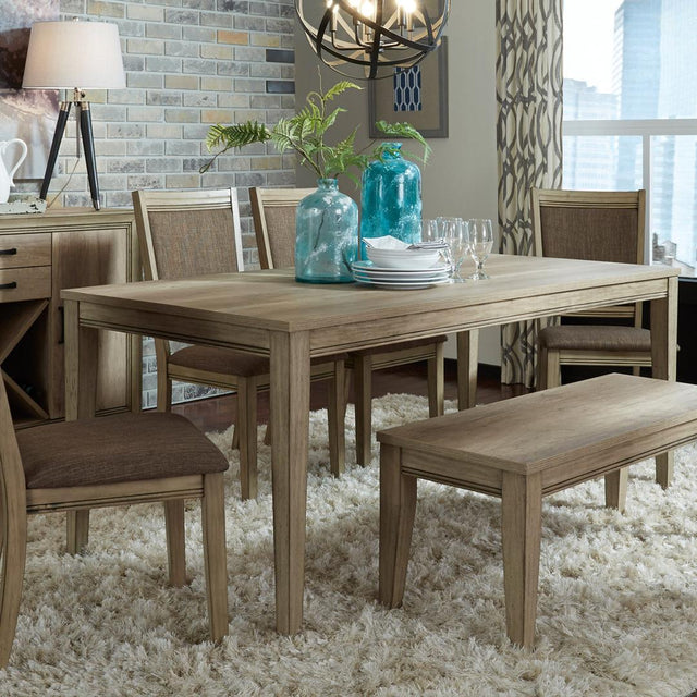 Liberty Sun Valley Opt 6 Piece Rectangular Table Set - Light Brown