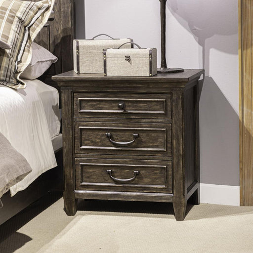 Liberty Furniture Paradise Valley - Nightstand With Charging Station - Dark Brown