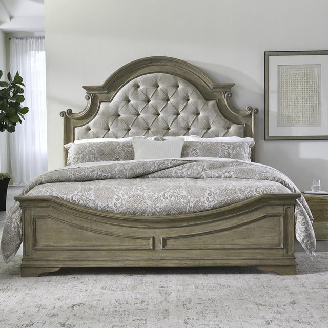 Liberty Furniture Magnolia Manor - King Upholstered Bed - Light Brown