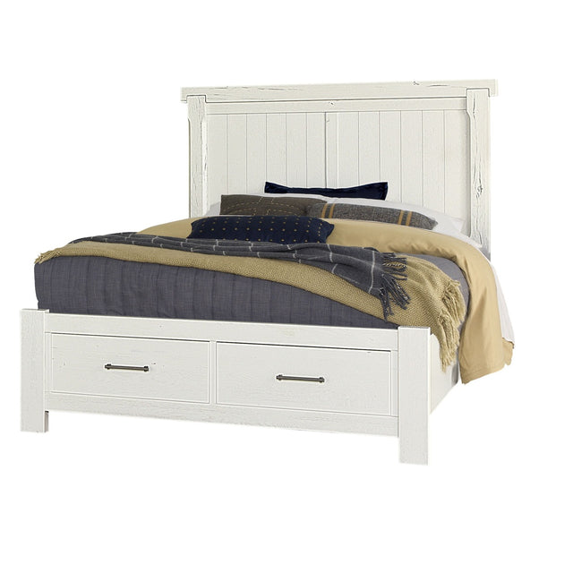 Vaughan-Bassett Yellowstone - American Dovetail King Storage Bed - White