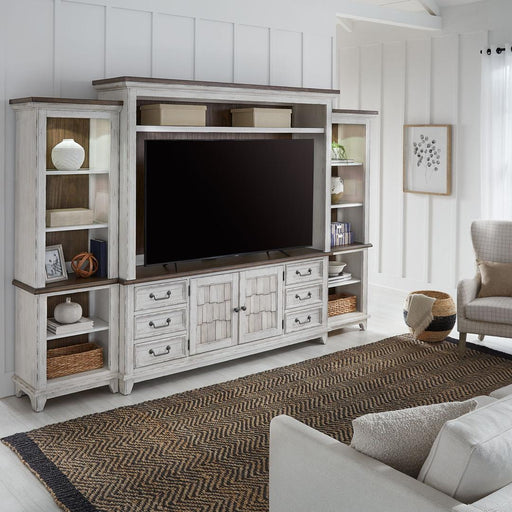 Liberty Furniture River Place - Entertainment Center With Piers - White