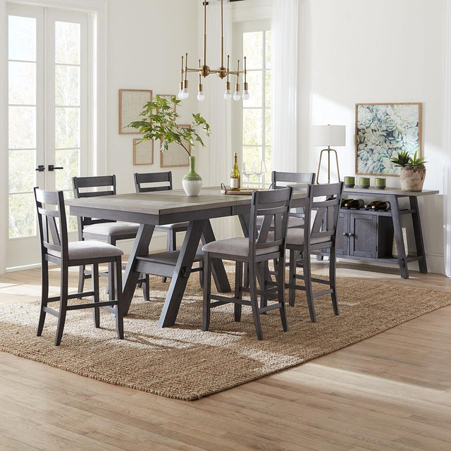 Liberty Lawson 7 Piece Gathering Table Set - Dark Gray