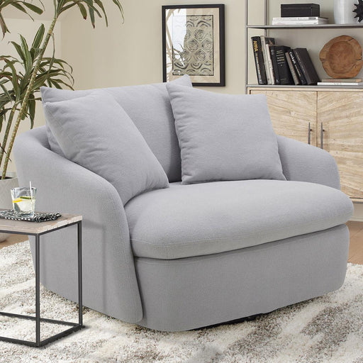 Parker House Boomer - Large Swivel Chair with 2 Pillows - Dame Dove Grey