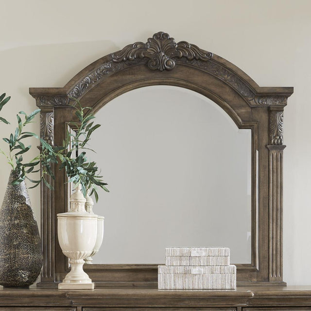 Liberty Carlisle Court Arched Mirror - Medium Brown