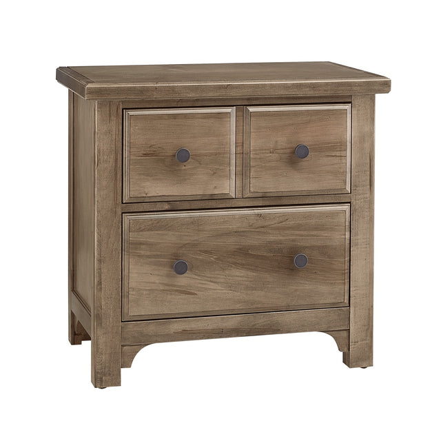 Vaughan-Bassett Cool Farmhouse - 2-Drawer Nightstand - Natural