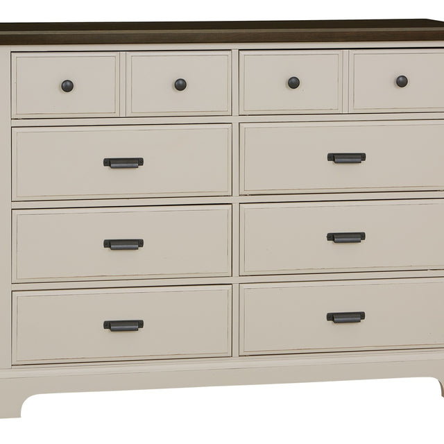 Vaughan-Bassett Lancaster County - Dresser - 8 Drawer With Two Tone Finish