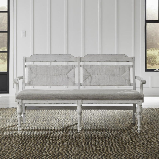 Liberty Furniture River Place - Panel Back Bench (RTA) - White