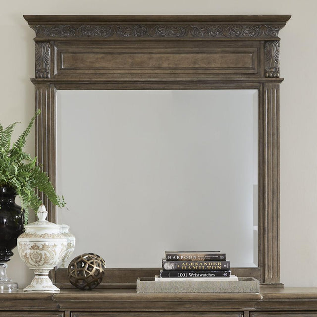 Liberty Carlisle Court Landscape Mirror - Medium Brown