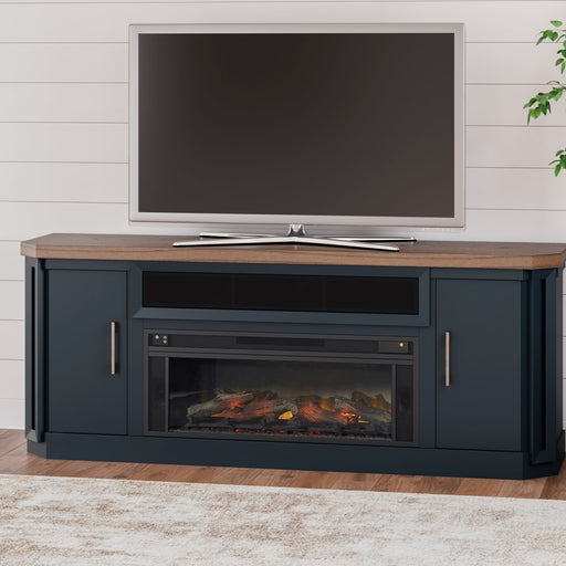 Ashley Landocken - Two-tone - 83" TV Stand With Electric Fireplace