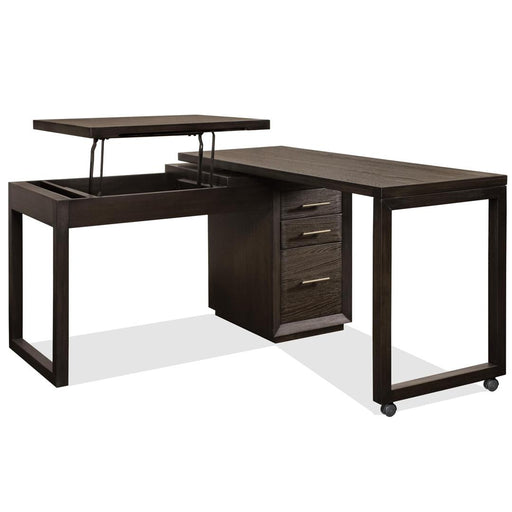 Riverside Furniture Prelude - Swivel Lift Top L-Desk - Dark Brown