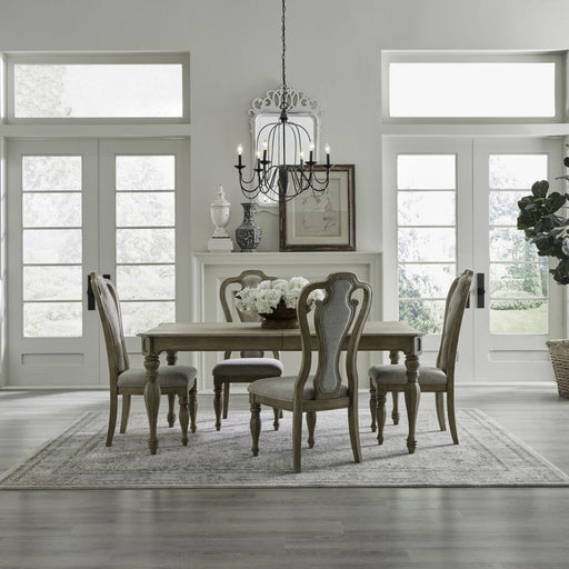 Liberty Furniture Magnolia Manor - 5 Piece Rectangular Table Set - Light Brown