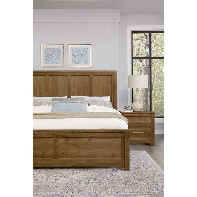 Vaughan-Bassett Crafted Cherry - Ben's California King Plank Bed - Meduim Cherry