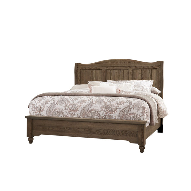 Vaughan-Bassett Heritage - King Sleigh Bed - Cobblestone Oak